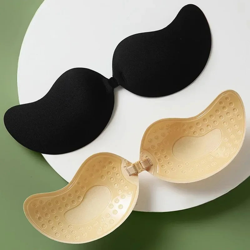 Invisible Strapless Adhesive Stick Bra Strapless Push up Bras Women Lingerie Seamless Silicone Nipple Covers Bralette Underwear